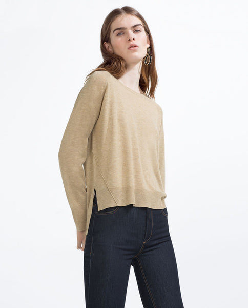 SWEATER WITH SIDE SLITS