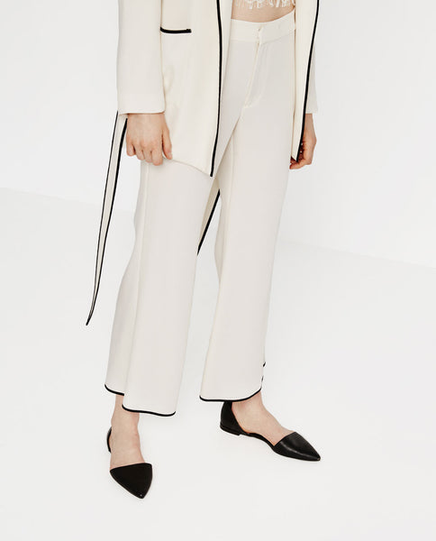 CROPPED BELL BOTTOM TROUSERS