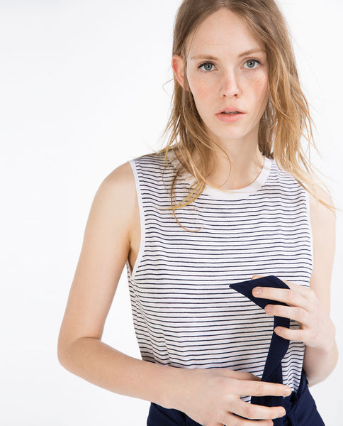 STRIPED ORGANIC COTTON T-SHIRT