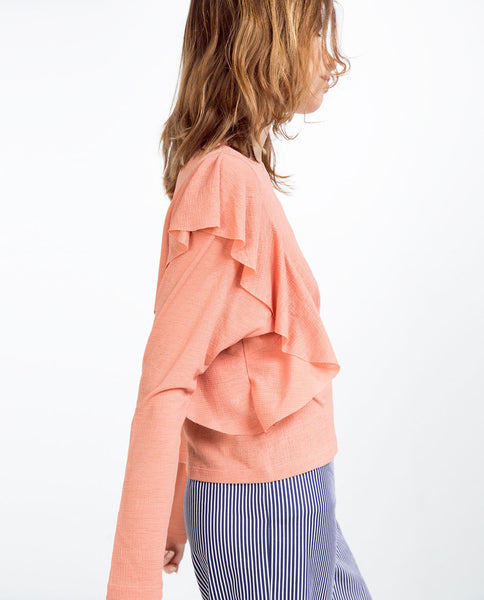 TOP WITH SIDE FRILL