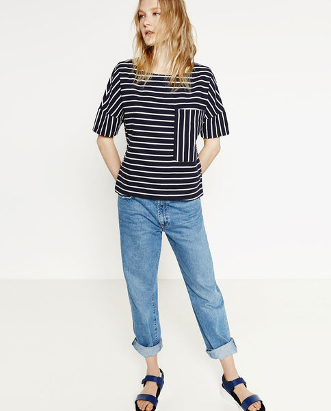 STRIPED DENIM SHIRT