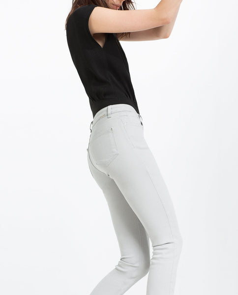 SKINNY MID-RISE TROUSERS