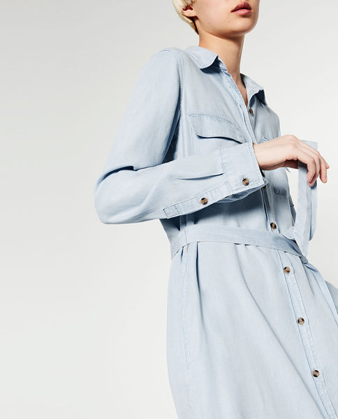 DENIM SHIRT DRESS