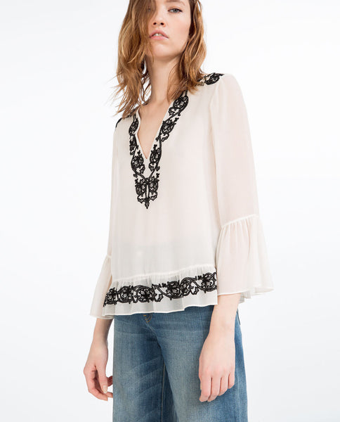 EMBROIDERED BLOUSE