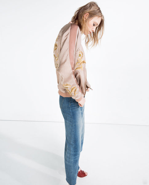 EMBROIDERED BOMBER-STYLE JACKET