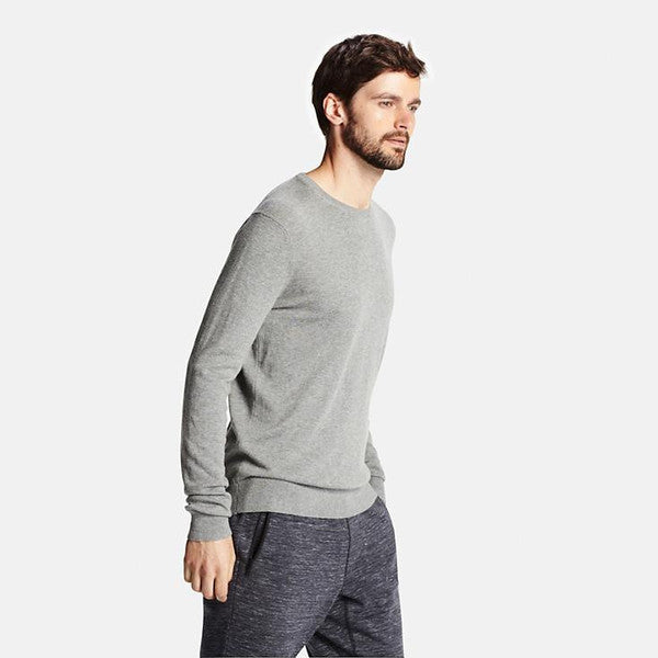 Men cotton cashmere crewneck sweater